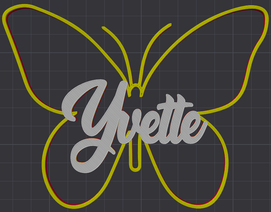 Miniatura 110 do modelo 3D Butterfly Name Personalized