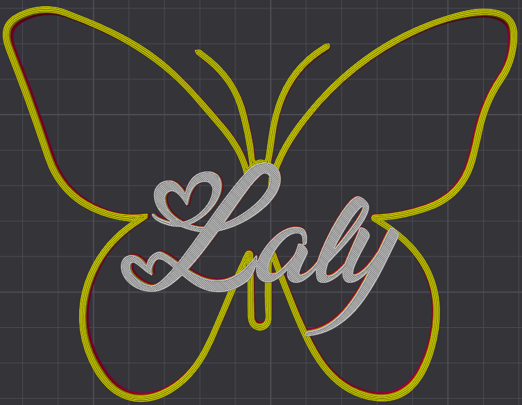 Miniatura 111 do modelo 3D Butterfly Name Personalized