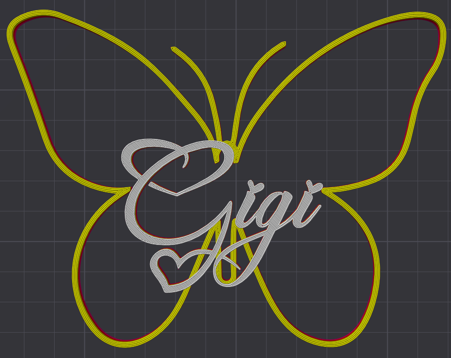 Miniatura 112 do modelo 3D Butterfly Name Personalized