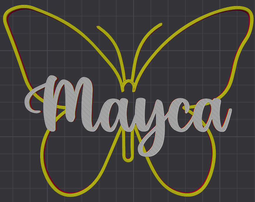 Miniatura 114 do modelo 3D Butterfly Name Personalized