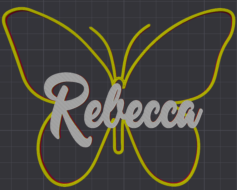 Miniatura 115 do modelo 3D Butterfly Name Personalized