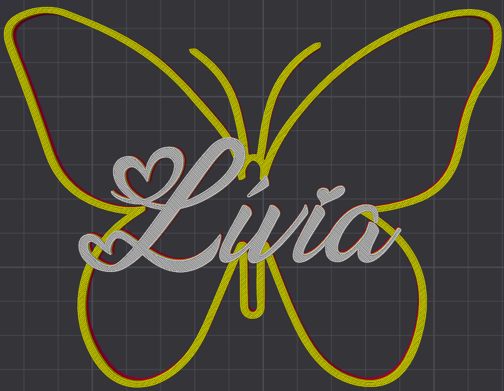 Miniatura 116 do modelo 3D Butterfly Name Personalized