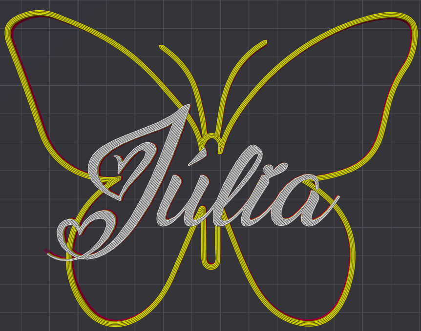 Miniatura 117 do modelo 3D Butterfly Name Personalized