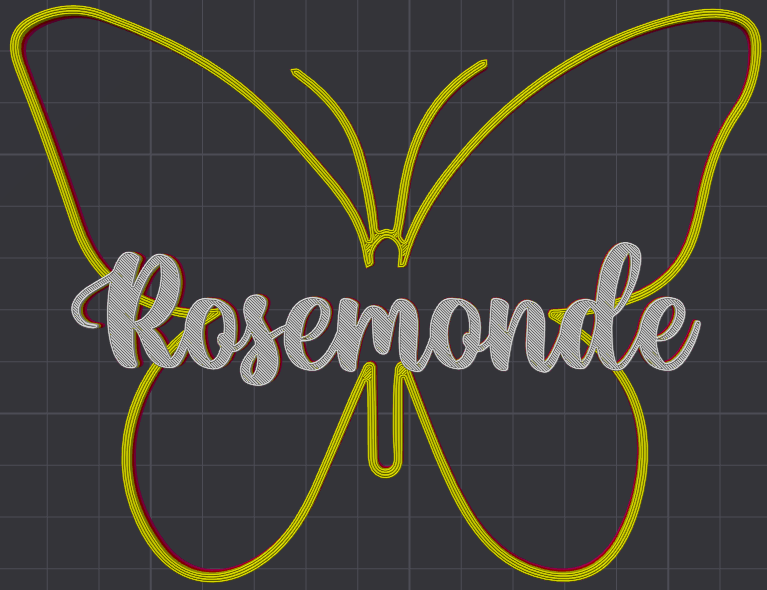 Miniatura 118 do modelo 3D Butterfly Name Personalized