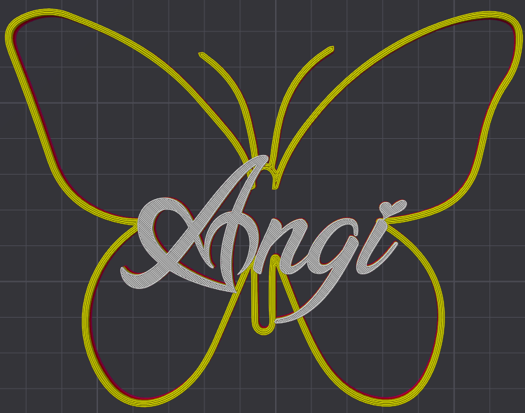 Miniatura 119 do modelo 3D Butterfly Name Personalized