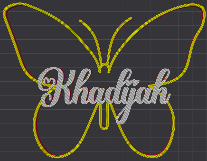 Miniatura 122 do modelo 3D Butterfly Name Personalized