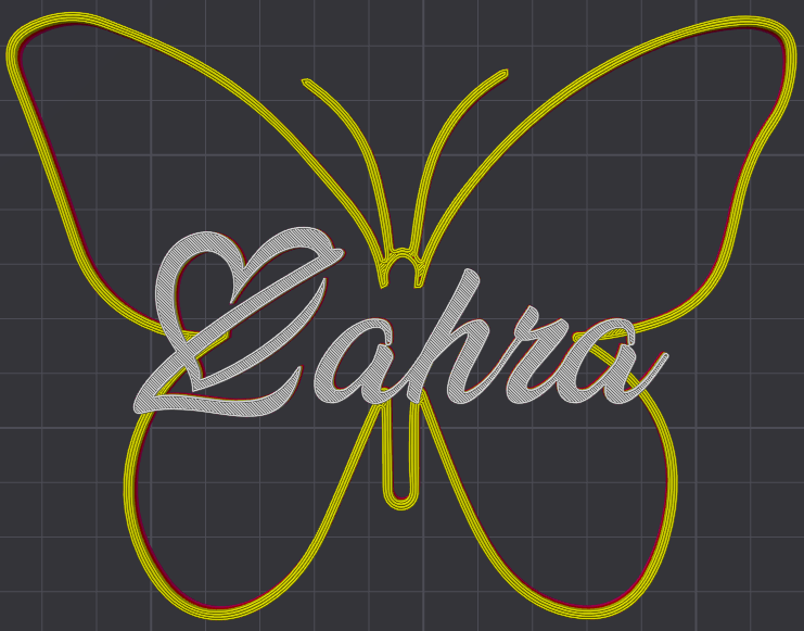 Miniatura 123 do modelo 3D Butterfly Name Personalized