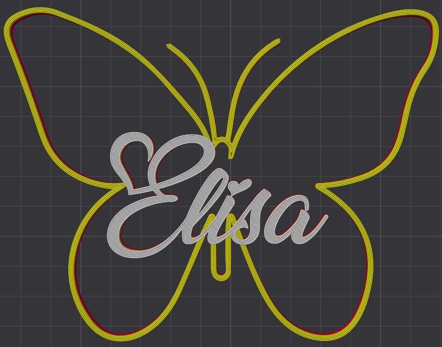 Miniatura 131 do modelo 3D Butterfly Name Personalized