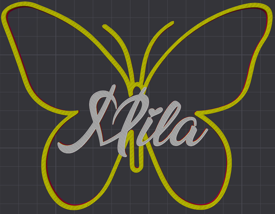 Miniatura 132 do modelo 3D Butterfly Name Personalized