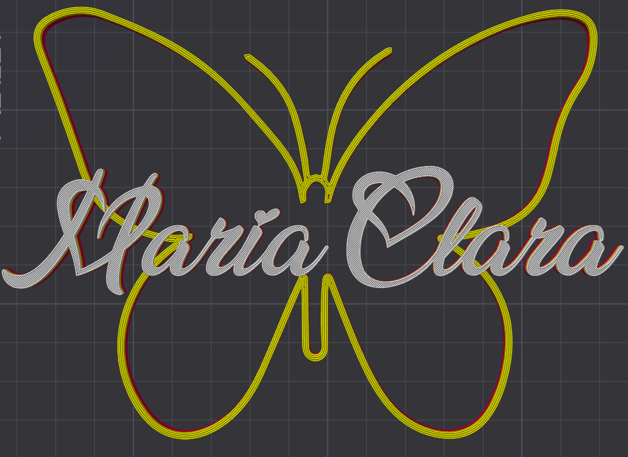 Miniatura 133 do modelo 3D Butterfly Name Personalized