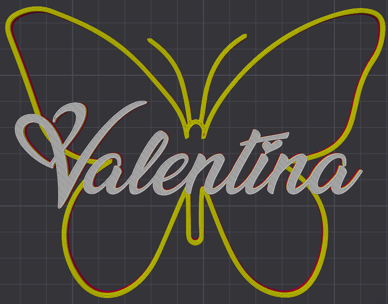Miniatura 136 do modelo 3D Butterfly Name Personalized