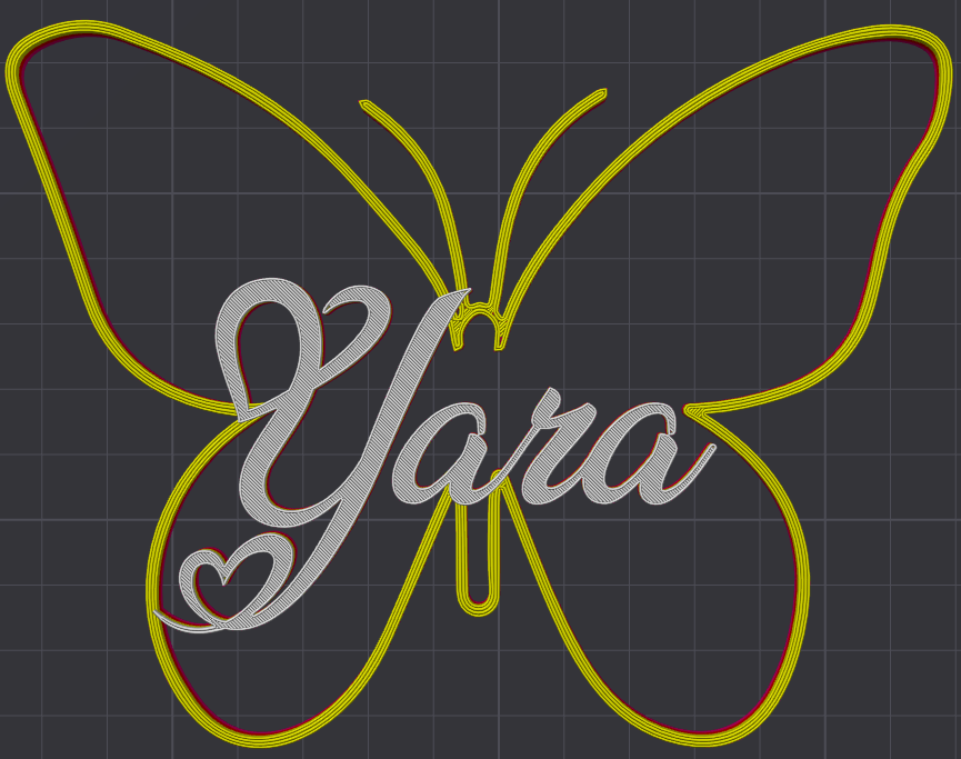 Miniatura 137 do modelo 3D Butterfly Name Personalized