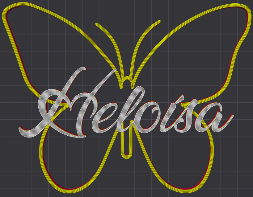 Miniatura 139 do modelo 3D Butterfly Name Personalized
