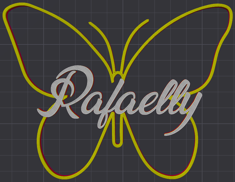 Miniatura 141 do modelo 3D Butterfly Name Personalized