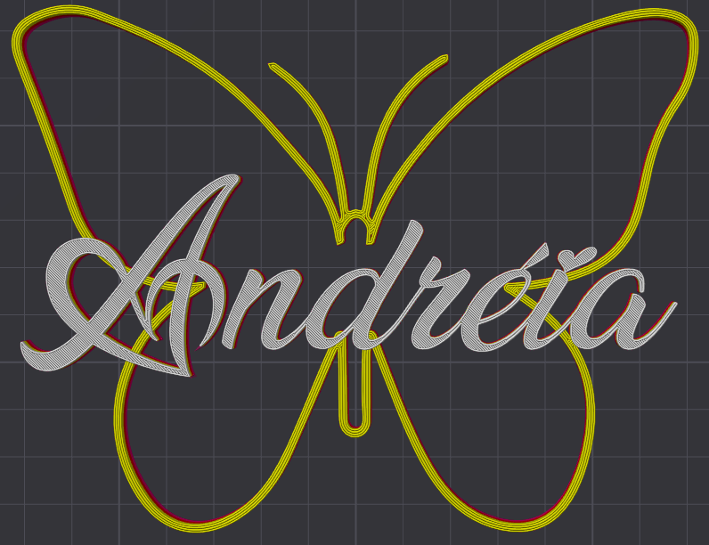 Miniatura 144 do modelo 3D Butterfly Name Personalized