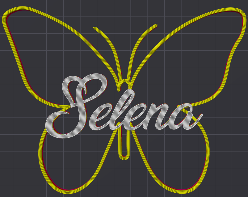 Miniatura 152 do modelo 3D Butterfly Name Personalized