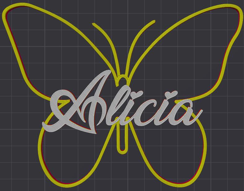 Miniatura 153 do modelo 3D Butterfly Name Personalized