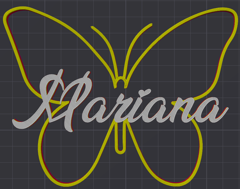 Miniatura 154 do modelo 3D Butterfly Name Personalized