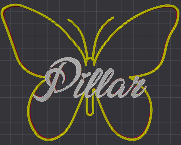 Miniatura 155 do modelo 3D Butterfly Name Personalized