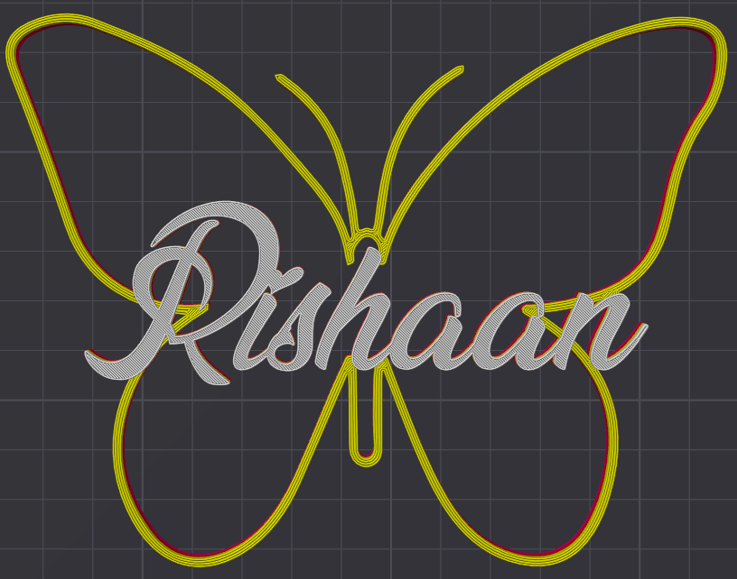 Miniatura 157 do modelo 3D Butterfly Name Personalized