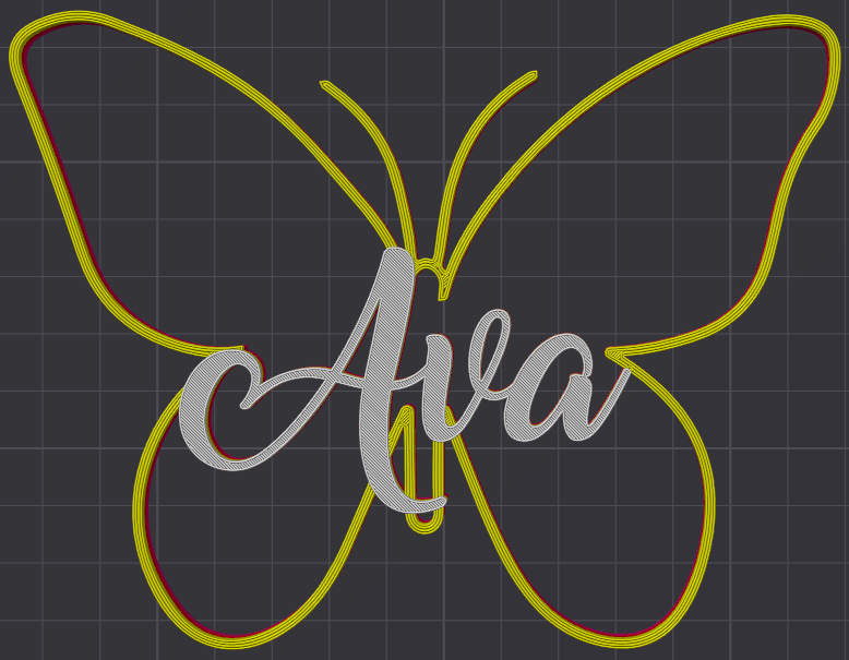Miniatura 149 do modelo 3D Butterfly Name Personalized