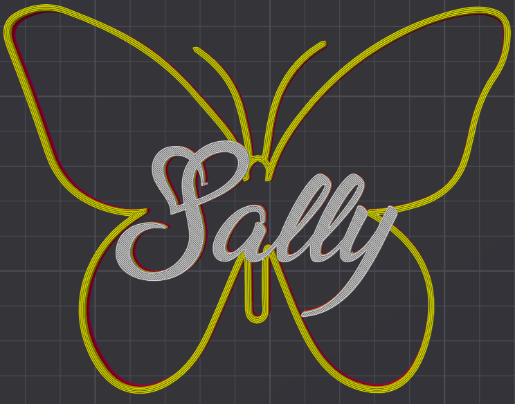 Miniatura 162 do modelo 3D Butterfly Name Personalized