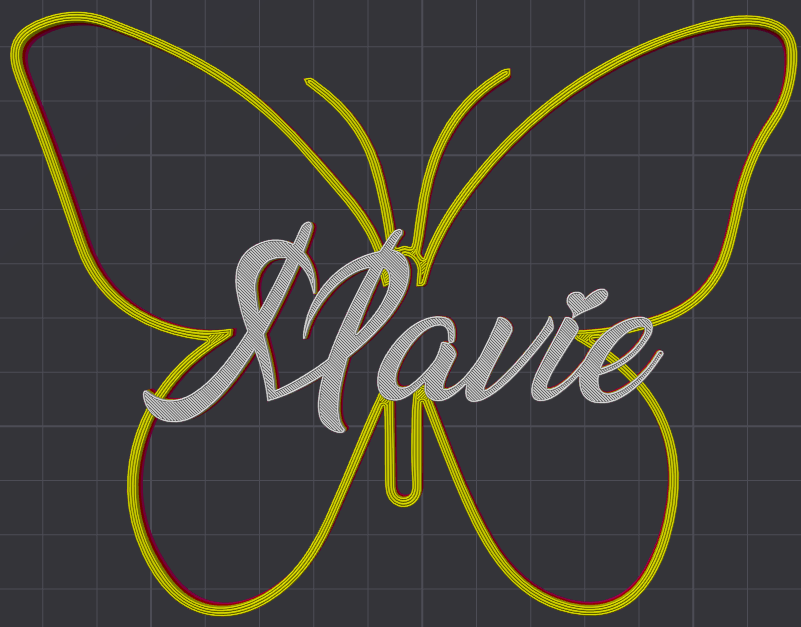 Miniatura 165 do modelo 3D Butterfly Name Personalized