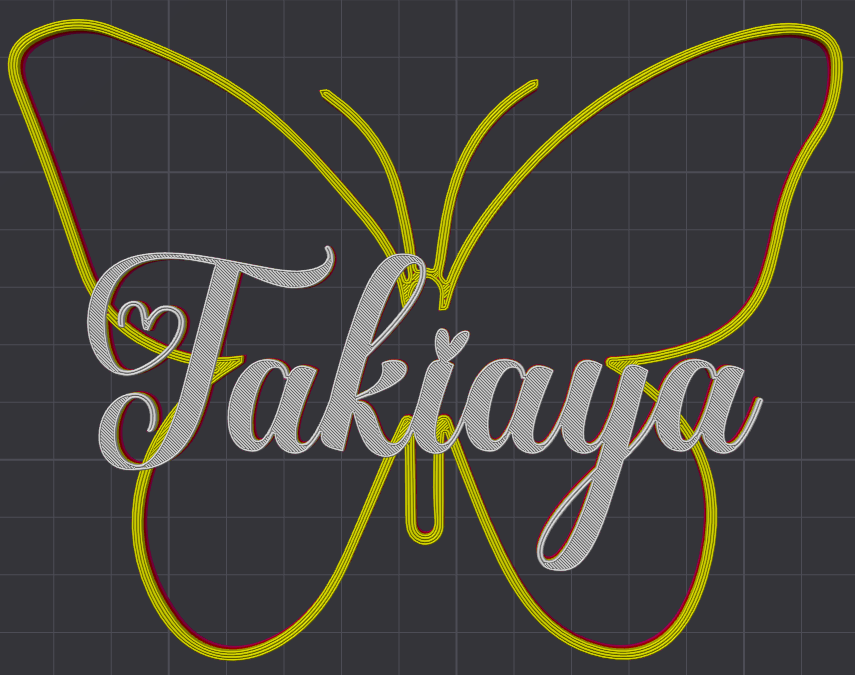 Miniatura 166 do modelo 3D Butterfly Name Personalized