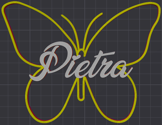 Miniatura 167 do modelo 3D Butterfly Name Personalized