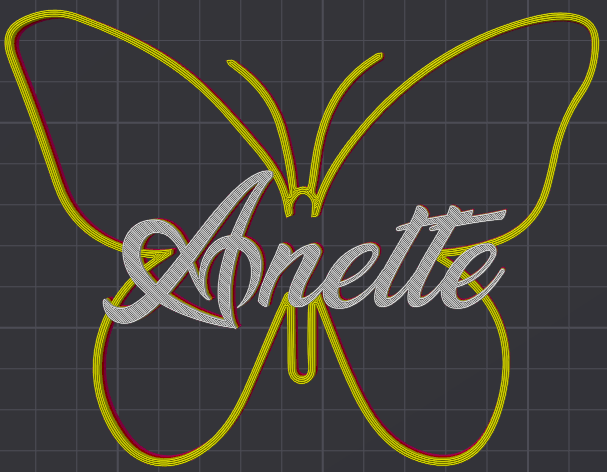 Miniatura 9 do modelo 3D Butterfly Name Personalized