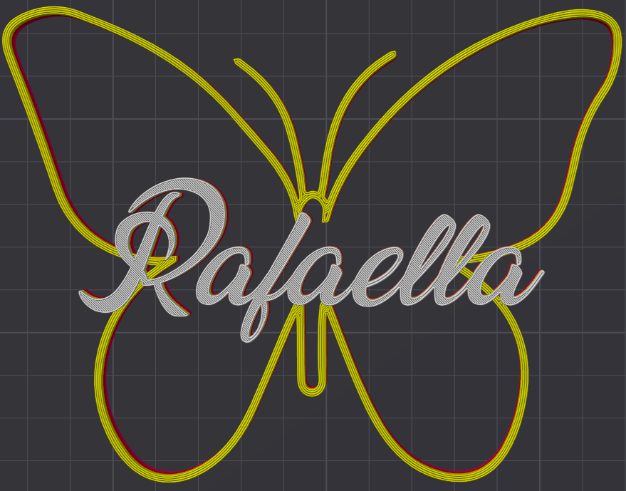 Miniatura 173 do modelo 3D Butterfly Name Personalized