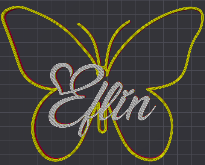 Miniatura 174 do modelo 3D Butterfly Name Personalized