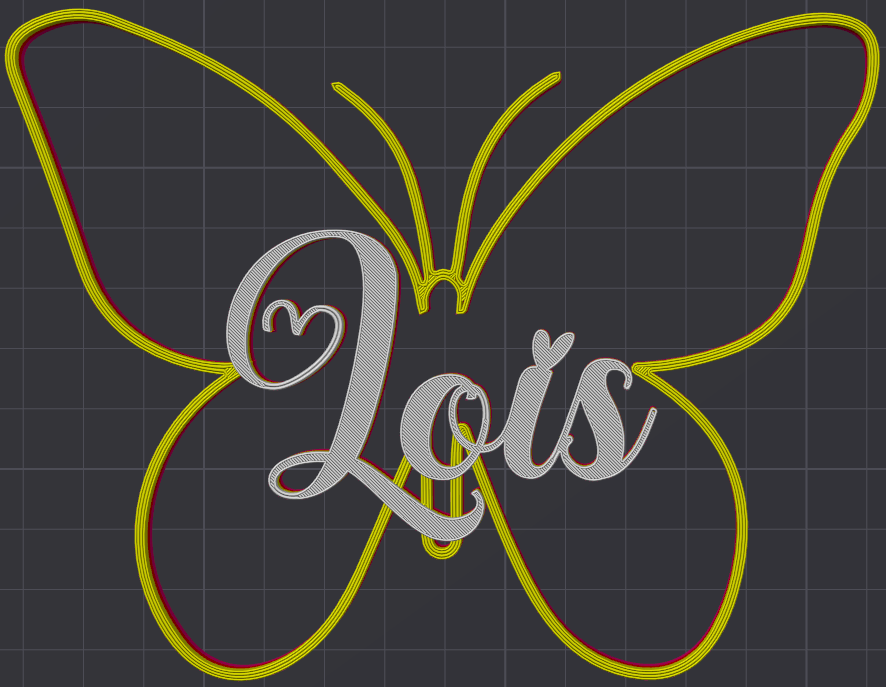 Miniatura 176 do modelo 3D Butterfly Name Personalized