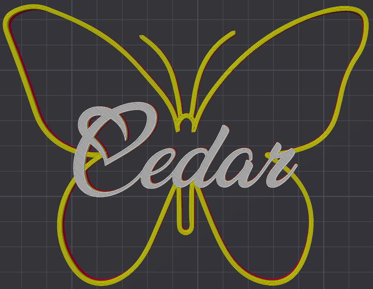 Miniatura 177 do modelo 3D Butterfly Name Personalized