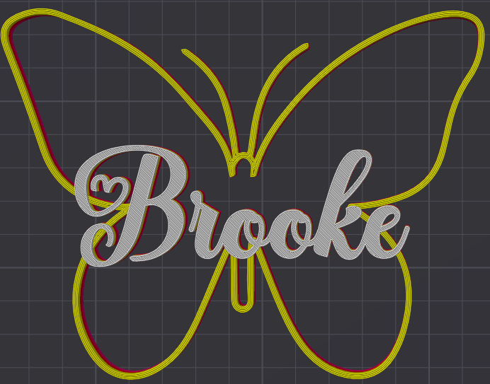 Miniatura 179 do modelo 3D Butterfly Name Personalized