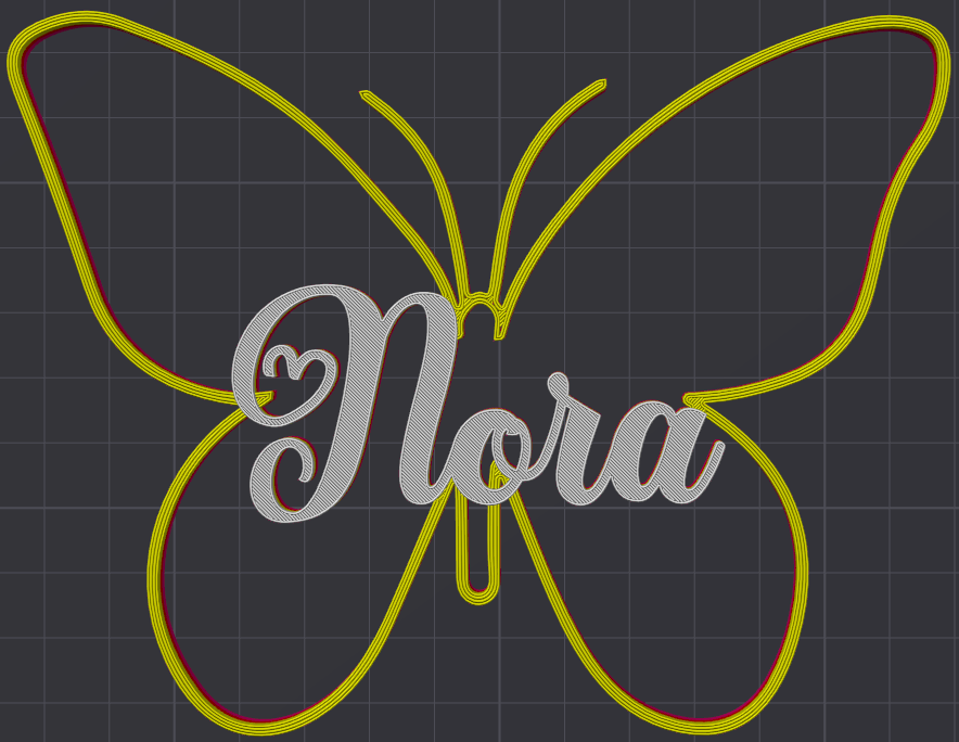 Miniatura 181 do modelo 3D Butterfly Name Personalized