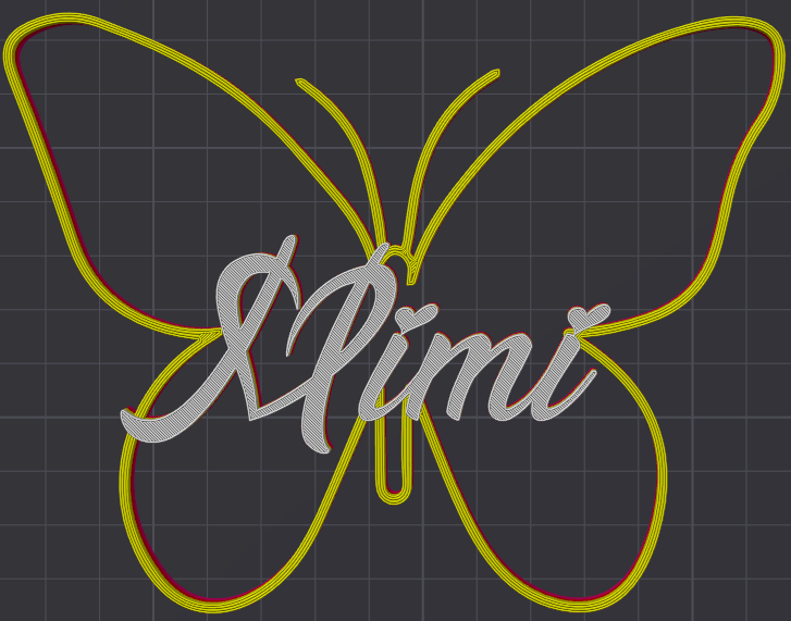 Miniatura 191 do modelo 3D Butterfly Name Personalized