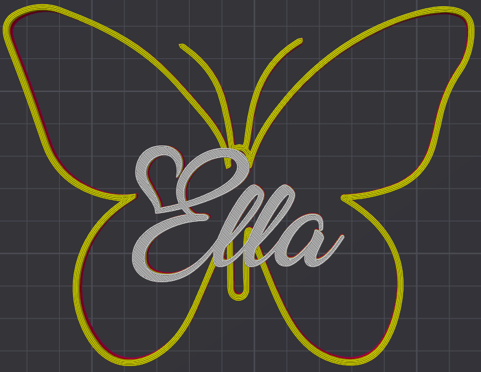 Miniatura 192 do modelo 3D Butterfly Name Personalized