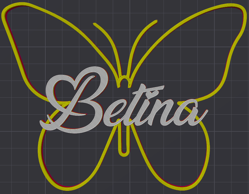 Miniatura 193 do modelo 3D Butterfly Name Personalized