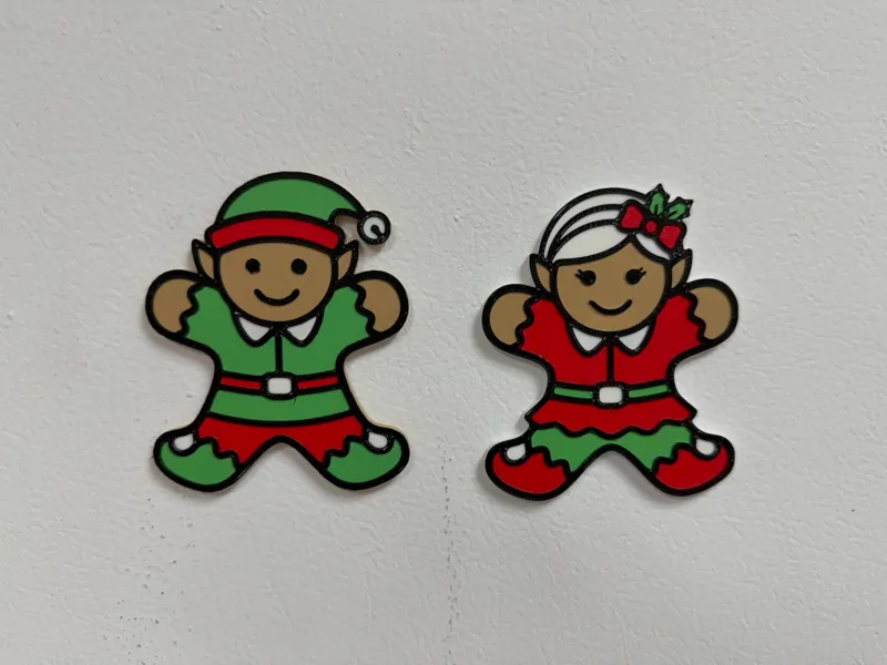Holiday Kids Elf Magnets – Boy & Girl Set