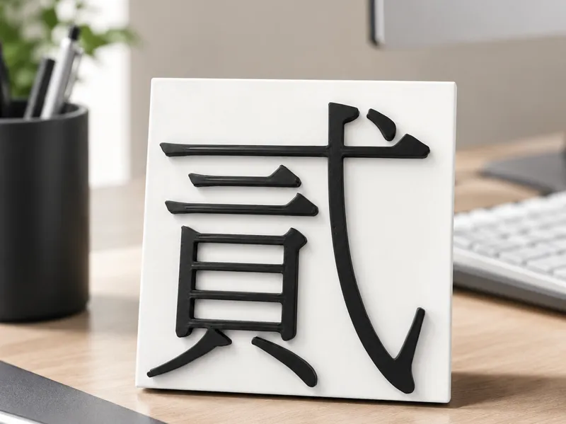 貳字桌面裝飾牌