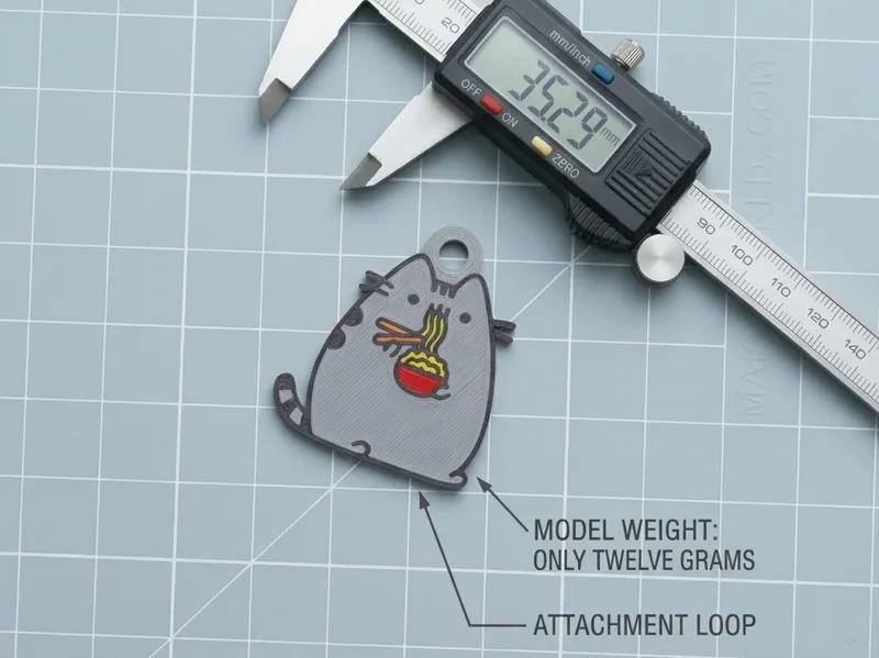 Ramen Pusheen Keychain - Deliciously Light!