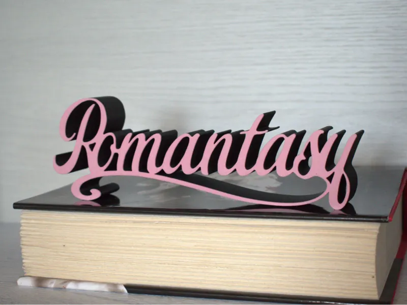 Romantasy bookshelf sign