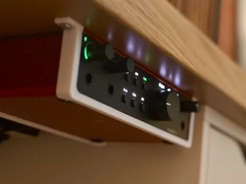 Under desk mount for Focusrite Scarlett Solo v4