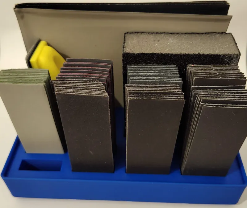 Gridfinity sanding materials storage