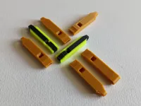 0.2mm layer, 2 walls, 15% infill, 2 colors,  3 versions