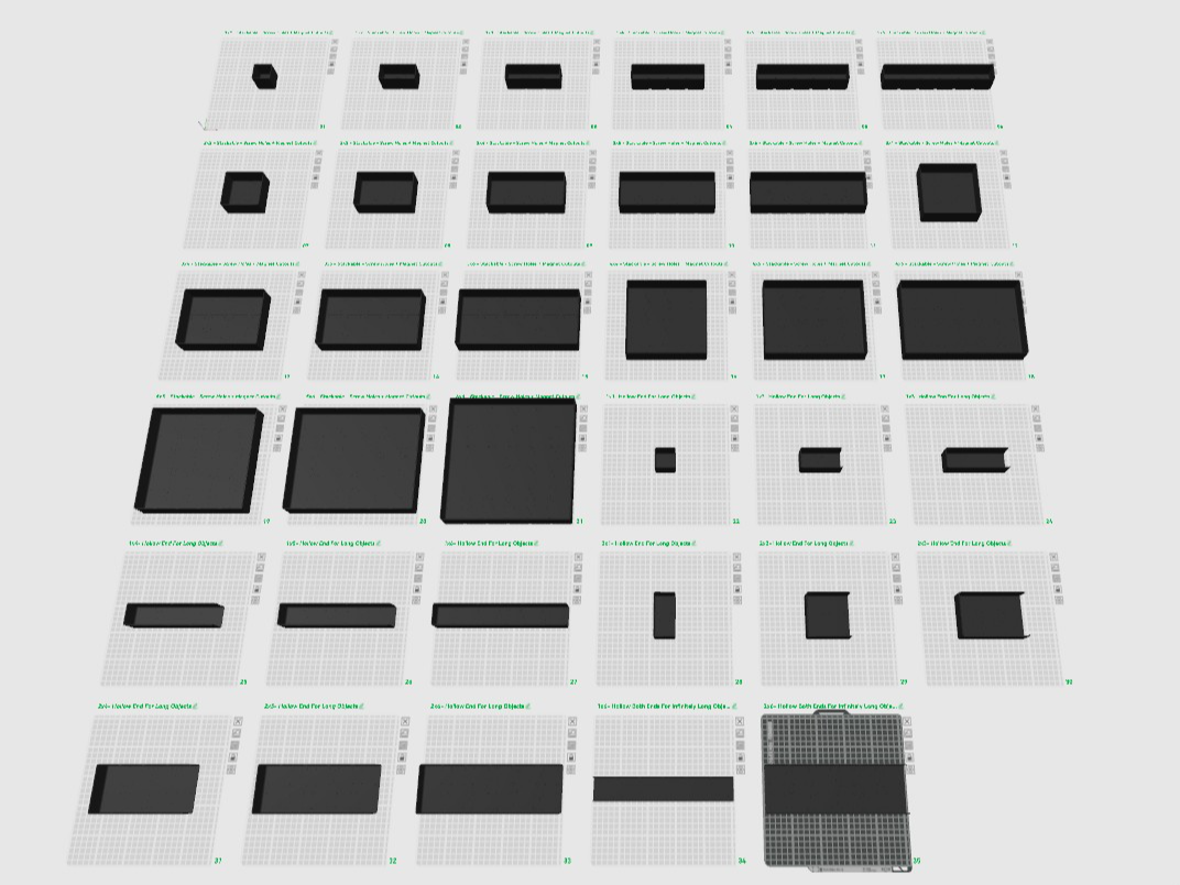 Gridfinity Bin Complete Infinite System Solution