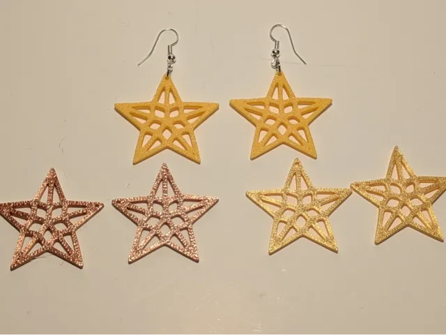 Sparkling Christmas Star Earrings