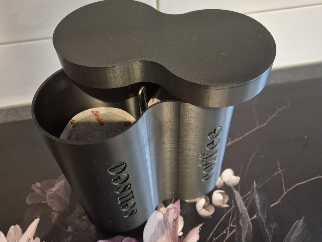 Double coffeepad container 