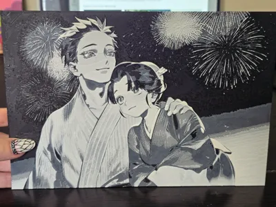 Akaza and Koyuki (Human form)
